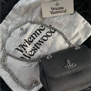 Vivienne Westwood Black Chain Shoulder Bag